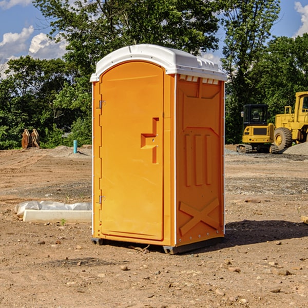 how often are the porta potties cleaned and serviced during a rental period in Gateway